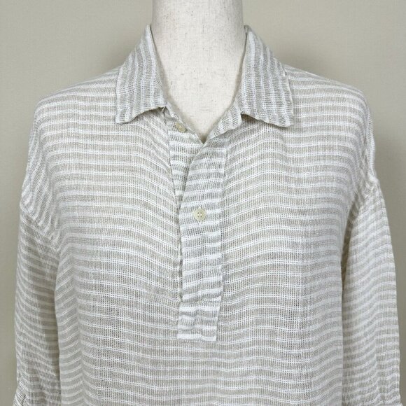 CP Shades 100% Linen Gigi Top Oversized Relaxed Fit Womens Size XS Coastal Boxy - Picture 3 of 15